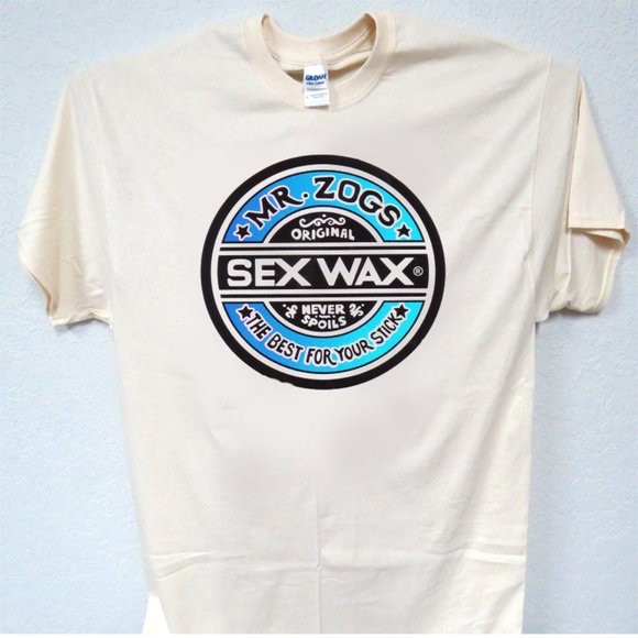 MR ZOGS SEX WAX, SURF COOL MENS IVORY TEE T-872 - Picture 1 of 1